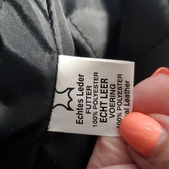 MAS Leather black full zipper jacket men size L - Picture 8 of 8